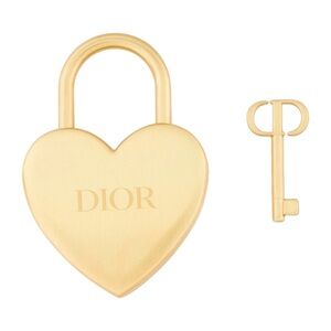 NEW in package Dior Gold Heart Lock and Key